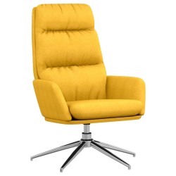 vidaXL Sillón de relax de tela amarillo mostaza
