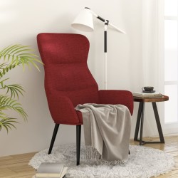 vidaXL Sillón de relax de tela rojo tinto