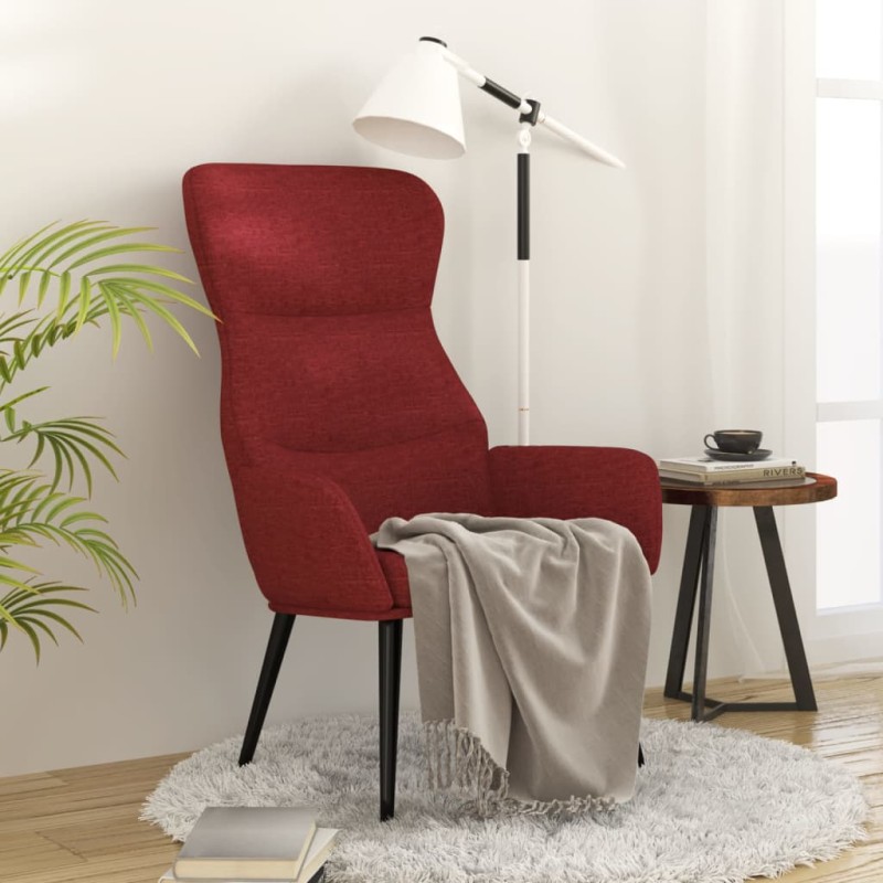 vidaXL Sillón de relax de tela rojo tinto vidaXL Sillón de relax de tela rojo tinto