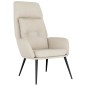 vidaXL Sillón de relax de piel de ante sintética color crema vidaXL Sillón de relax de piel de ante sintética color crema
