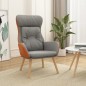 vidaXL Sillón de relax de tela y PVC gris claro vidaXL Sillón de relax de tela y PVC gris claro