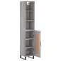 vidaXL Aparador alto madera contrachapada gris Sonoma 34,5x34x180 cm vidaXL Aparador alto madera contrachapada gris Sonoma 34,5x34x180 cm
