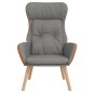 vidaXL Sillón de relax de tela y PVC gris claro vidaXL Sillón de relax de tela y PVC gris claro