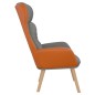vidaXL Sillón de relax de tela y PVC gris claro vidaXL Sillón de relax de tela y PVC gris claro