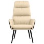 vidaXL Sillón de relax de tela crema vidaXL Sillón de relax de tela crema