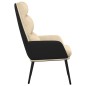 vidaXL Sillón de relax de tela crema vidaXL Sillón de relax de tela crema