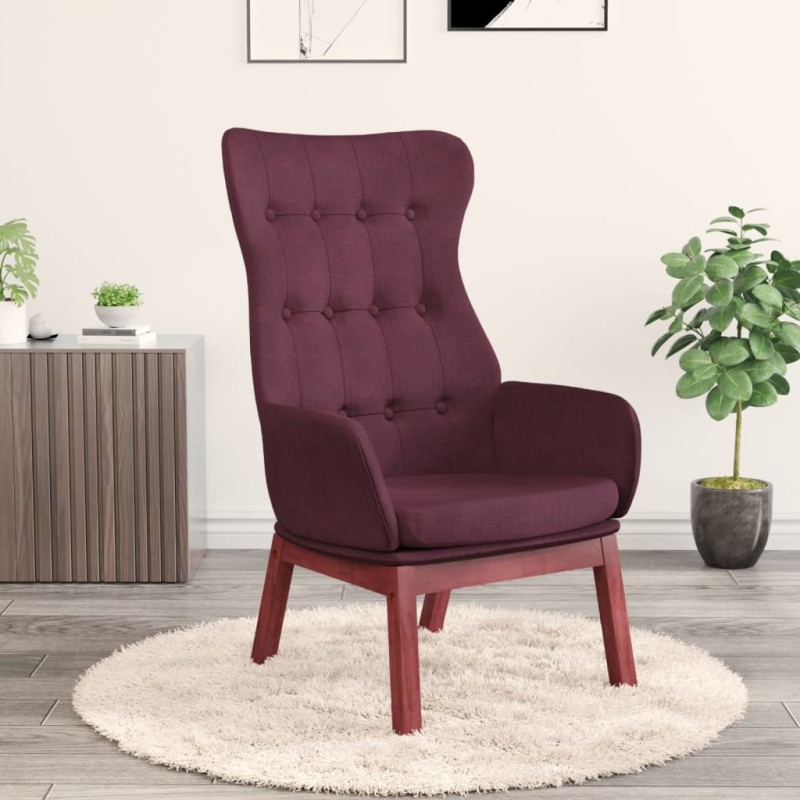 vidaXL Sillón de relax de tela morado vidaXL Sillón de relax de tela morado