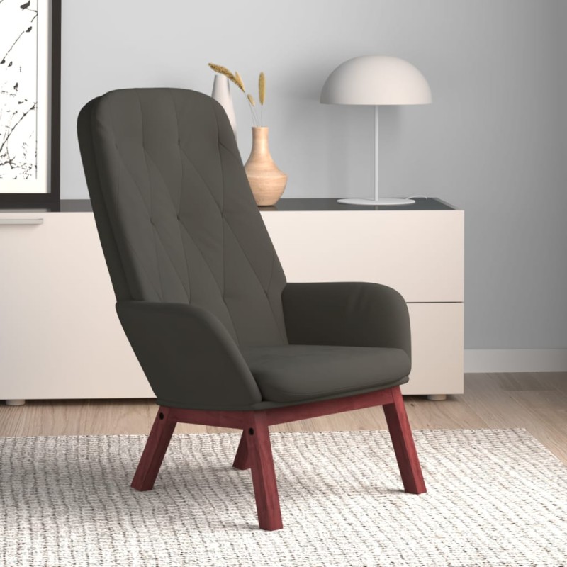 vidaXL Sillón de relax de terciopelo gris oscuro vidaXL Sillón de relax de terciopelo gris oscuro