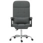 vidaXL Silla de oficina reclinable con masaje de tela gris oscuro vidaXL Silla de oficina reclinable con masaje de tela gris oscuro