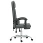 vidaXL Silla de oficina reclinable con masaje de tela gris oscuro vidaXL Silla de oficina reclinable con masaje de tela gris oscuro