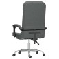 vidaXL Silla de oficina reclinable con masaje de tela gris oscuro vidaXL Silla de oficina reclinable con masaje de tela gris oscuro