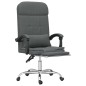 vidaXL Silla de oficina reclinable con masaje de tela gris oscuro vidaXL Silla de oficina reclinable con masaje de tela gris oscuro