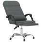 vidaXL Silla de oficina reclinable con masaje de tela gris oscuro vidaXL Silla de oficina reclinable con masaje de tela gris oscuro