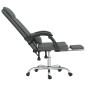 vidaXL Silla de oficina reclinable con masaje de tela gris oscuro vidaXL Silla de oficina reclinable con masaje de tela gris oscuro