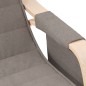 vidaXL Silla mecedora de tela gris taupe vidaXL Silla mecedora de tela gris taupe