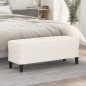 vidaXL Banco de cuero sintético color crema 100x35x41 cm vidaXL Banco de cuero sintético color crema 100x35x41 cm