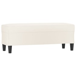 vidaXL Banco de cuero sintético color crema 100x35x41 cm