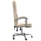 vidaXL Silla de oficina reclinable cuero sintético crema vidaXL Silla de oficina reclinable cuero sintético crema