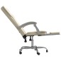 vidaXL Silla de oficina reclinable cuero sintético crema vidaXL Silla de oficina reclinable cuero sintético crema