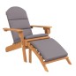 vidaXL Silla de jardín Adirondack con reposapiés madera maciza acacia vidaXL Silla de jardín Adirondack con reposapiés madera maciza acacia