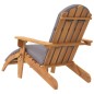 vidaXL Silla de jardín Adirondack con reposapiés madera maciza acacia vidaXL Silla de jardín Adirondack con reposapiés madera maciza acacia