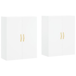vidaXL Armarios de pared 2 unidades blanco 69,5x34x90 cm