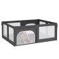 vidaXL Parque para bebés con 2 puertas tela Oxford gris oscuro vidaXL Parque para bebés con 2 puertas tela Oxford gris oscuro