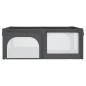 vidaXL Parque para bebés con 2 puertas tela Oxford gris oscuro vidaXL Parque para bebés con 2 puertas tela Oxford gris oscuro