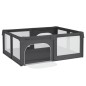 vidaXL Parque para bebés con 2 puertas tela Oxford gris oscuro vidaXL Parque para bebés con 2 puertas tela Oxford gris oscuro