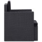 vidaXL Sillón de jardín con cojines ratán sintético negro vidaXL Sillón de jardín con cojines ratán sintético negro