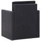 vidaXL Sillón de jardín con cojines ratán sintético negro vidaXL Sillón de jardín con cojines ratán sintético negro