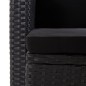 vidaXL Sillón de jardín con cojines ratán sintético negro vidaXL Sillón de jardín con cojines ratán sintético negro