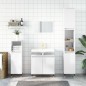 vidaXL Set de muebles baño 3 pzas madera contrachapada blanco brillo vidaXL Set de muebles baño 3 pzas madera contrachapada blanco brillo