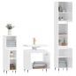 vidaXL Set de muebles baño 3 pzas madera contrachapada blanco brillo vidaXL Set de muebles baño 3 pzas madera contrachapada blanco brillo