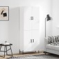 vidaXL Aparador alto madera contrachapada blanco 69,5x34x180 cm vidaXL Aparador alto madera contrachapada blanco 69,5x34x180 cm
