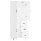 vidaXL Aparador alto madera contrachapada blanco 69,5x34x180 cm