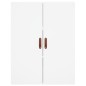 vidaXL Aparador alto madera contrachapada blanco 69,5x34x180 cm