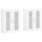 vidaXL Armarios de pared 2 uds madera de ingeniería blanco