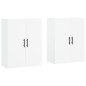 vidaXL Armarios de pared 2 unidades blanco 69,5x34x90 cm vidaXL Armarios de pared 2 unidades blanco 69,5x34x90 cm