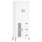 vidaXL Aparador alto madera contrachapada blanco 69,5x34x180 cm vidaXL Aparador alto madera contrachapada blanco 69,5x34x180 cm