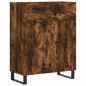 vidaXL Aparador alto madera contrachapada roble ahumado 69,5x34x180 cm