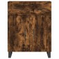 vidaXL Aparador alto madera contrachapada roble ahumado 69,5x34x180 cm