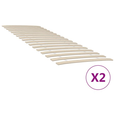 vidaXL Somieres de láminas con 34 lamas 2 unidades 80x200 cm