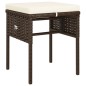 vidaXL Set muebles de jardín 6 piezas y cojines ratán sintético marrón vidaXL Set muebles de jardín 6 piezas y cojines ratán sintético marrón