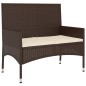 vidaXL Set muebles de jardín 6 piezas y cojines ratán sintético marrón vidaXL Set muebles de jardín 6 piezas y cojines ratán sintético marrón