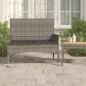 vidaXL Banco de jardín de 2 plazas con cojines ratán sintético gris vidaXL Banco de jardín de 2 plazas con cojines ratán sintético gris
