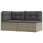 vidaXL Set de muebles de jardín 2 pzas cojines ratán sintético gris vidaXL Set de muebles de jardín 2 pzas cojines ratán sintético gris