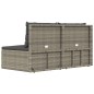 vidaXL Set de muebles de jardín 2 pzas cojines ratán sintético gris vidaXL Set de muebles de jardín 2 pzas cojines ratán sintético gris