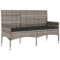 vidaXL Set de muebles de jardín 4 pzas y cojines ratán sintético gris vidaXL Set de muebles de jardín 4 pzas y cojines ratán sintético gris