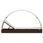 vidaXL Tumbona con toldo redondo ratán sintético marrón 211x57x140cm vidaXL Tumbona con toldo redondo ratán sintético marrón 211x57x140cm